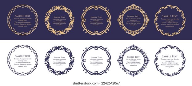 Luxury card design. Antique decorative design. Elegant edge pattern.
