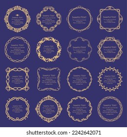 Luxury card design. Antique decorative design. Elegant edge pattern.
