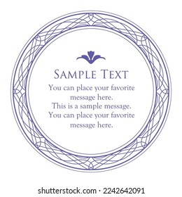 Luxury card design. Antique decorative design. Elegant edge pattern.