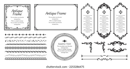 Luxury card design. Antique decorative design. Elegant edge pattern.