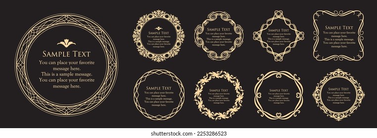 Luxury card design. Antique decorative design. Elegant edge pattern.