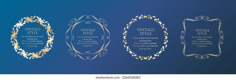 Luxury card design. Antique decorative design. Elegant edge pattern.
