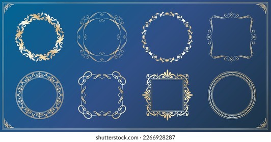 Luxury card design. Antique decorative design. Elegant edge pattern.