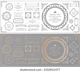 Luxury card design. Antique decorative design. Elegant edge pattern. - Shutterstock ID 2310921477