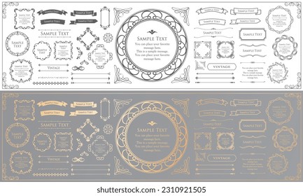 Luxury card design. Antique decorative design. Elegant edge pattern. - Shutterstock ID 2310921505