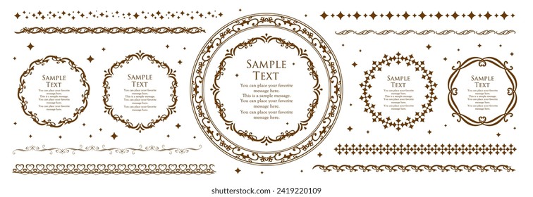 Luxury card design. Antique decorative design. Elegant edge pattern.