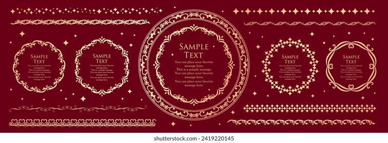 Luxury card design. Antique decorative design. Elegant edge pattern.