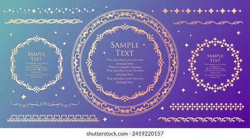 Luxury card design. Antique decorative design. Elegant edge pattern.