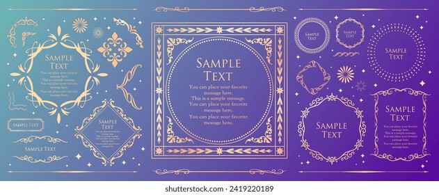 Luxury card design. Antique decorative design. Elegant edge pattern.