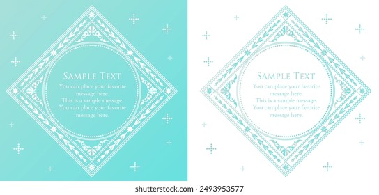 Luxury card design. Antique decorative design. Elegant edge pattern.