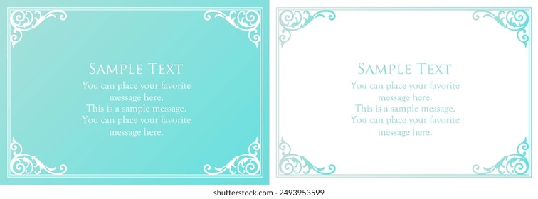 Luxury card design. Antique decorative design. Elegant edge pattern.