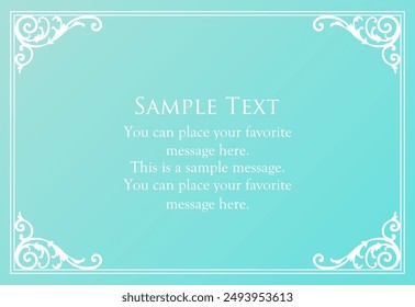 Luxury card design. Antique decorative design. Elegant edge pattern.