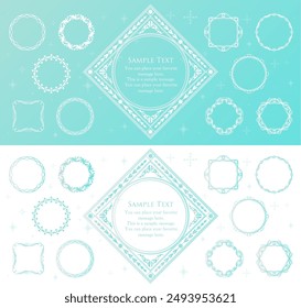 Luxury card design. Antique decorative design. Elegant edge pattern.