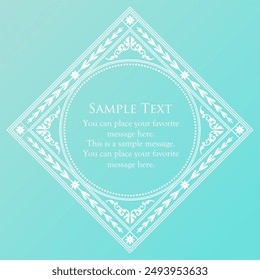 Luxury card design. Antique decorative design. Elegant edge pattern.