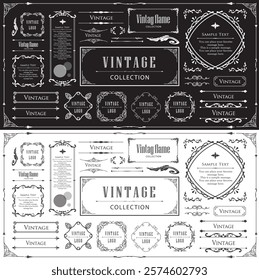 Luxury card design. Antique decorative design. Elegant edge pattern.