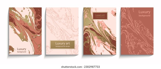 Luxury card elegant marble texture set. Vector background collection with pink, gold, beige line pattern for cover, invitation template, wedding card, contemporary menu design, note book