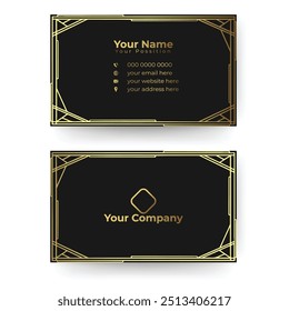 luxury  card gold and black business card design