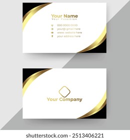 luxury  card gold and black business card design