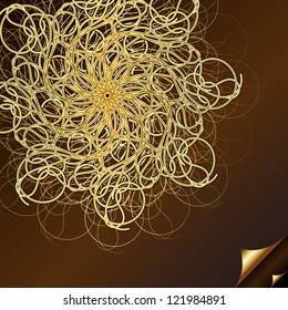 Luxury card with gold lace