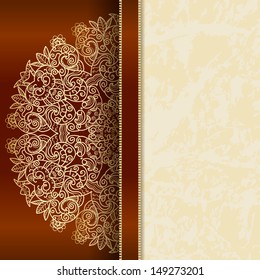 Luxury card with a rich lace pattern. idea for invitations. there is a place for your text
