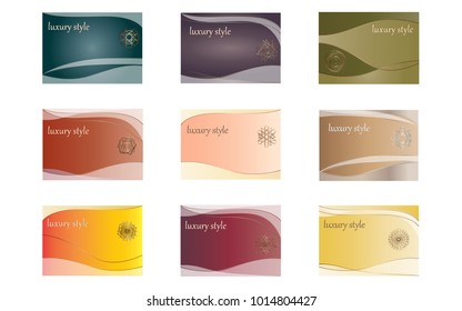 Luxury cards design set isolated on white background