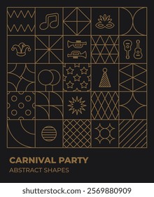 Luxury carnival Brazil geometric outline