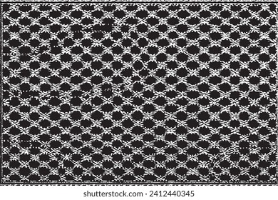 luxury carpet black traced texture on white background, vector illustration background texture