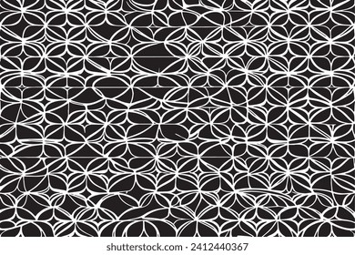 luxury carpet black traced texture on white background, vector illustration background texture