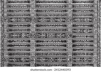 luxury carpet black traced texture on white background, vector illustration background texture