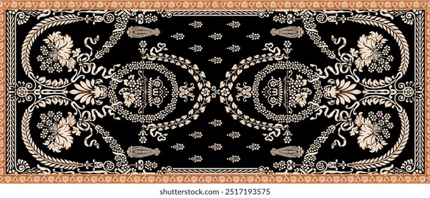 luxury carpet black traced texture on white background, vector illustration 