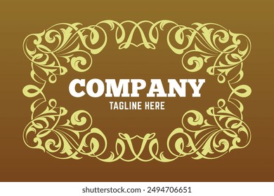 Luxury carved background designs for various company brand label needs