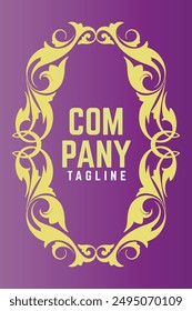 Luxury carved background designs for various company brand label needs