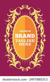 Luxury carved background designs for various company brand label needs