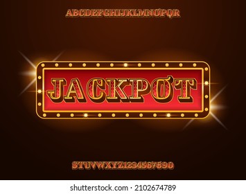 Luxury Casino Jackpot Text Effect With Badge