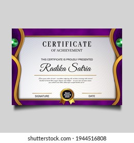 luxury certificate achievement design template