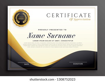 luxury certificate of appreciation template
