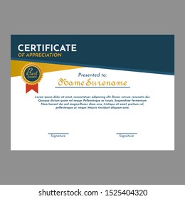 luxury certificate of appreciation template vektor, graduate certificate vektor