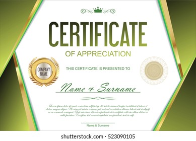 Luxury certificate or diploma template