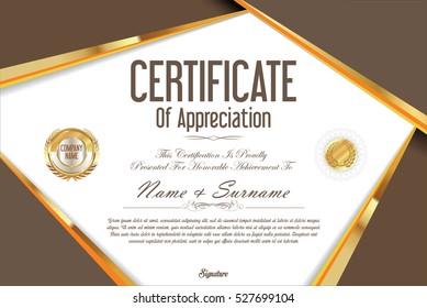 Luxury certificate or diploma template