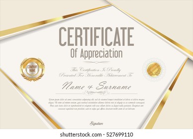 Luxury certificate or diploma template