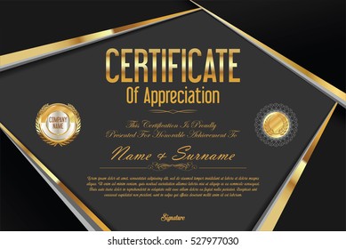 Luxury certificate or diploma template