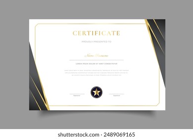fondo de Plantilla de certificado de lujo, Vector eps 10