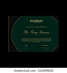 luxury certificate template design, modern with an elegant blend of classic textures behind it. premium and elegant. suitable for company