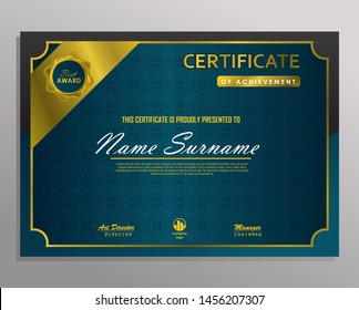 Luxury certificate template, diploma design for graduation