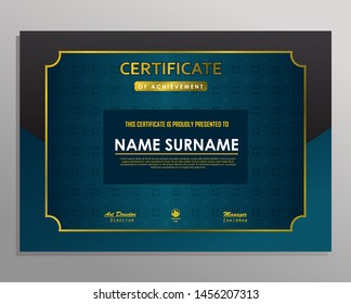 Luxury certificate template, diploma design for graduation