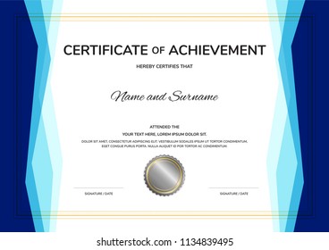 Luxury Certificate Template Elegant Border Frame Stock Vector (Royalty ...