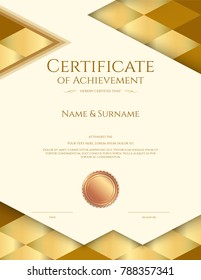 Luxury certificate template with elegant border frame, Diploma design for graduation or completion