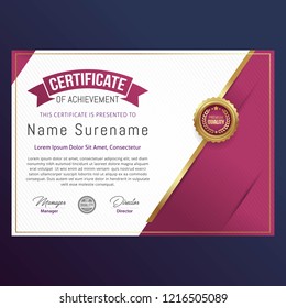 Luxury Certificate Template. Vector illustration