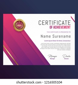 Luxury Certificate Template. Vector illustration