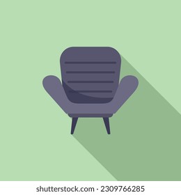 Luxury chair icon flat vector. Interior room. Office design